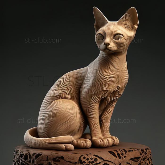 3D model st Tonkinese cat (STL)